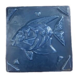 Fish Tile Royal Blue Vintage 6x6